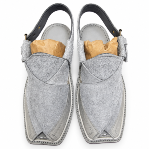 Grey Suede Peshawari Chappal